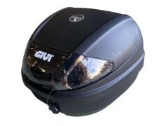 GİVİ E300N MOTOSİKLET ARKA ÇANTA BEYAZ Reflektörlü 30 Litre