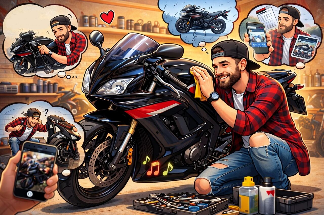 Motosikletine Aşık Olanların Yaptığı Garip Şeyler