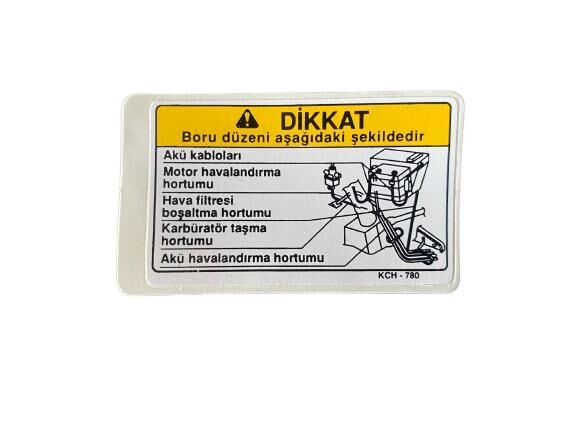 HONDA TİTAN STİCKER AKÜ UYARI
