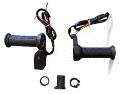 MOTOSİKLET ISITMALI ELCİK TAKIM SİYAH 2 KADEMELİ USB ŞARŞLI-ŞARJ DEĞER GÖSTERGELİ