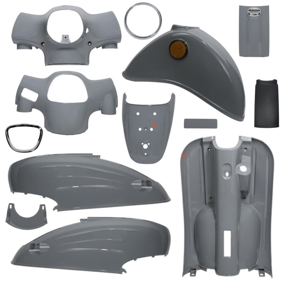 50-80cc SCOOTER MONDİAL TURİSMO 50  KAPORTA SETİ GRİ PLASTİK PARÇALAR HARİÇ