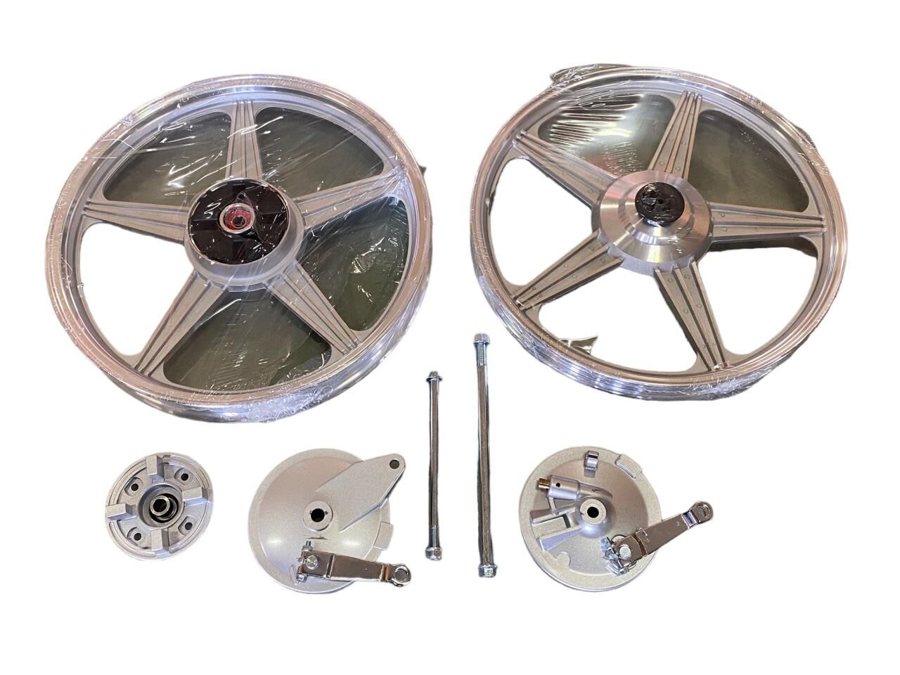 CG 125 ÖN-ARKA JANT SET KOMPLE BÜYÜK KAMPANALI KAPLİNLİ