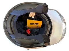 YARIM ÇENESİZ KASK EVO JK-528 KIRMIZI MAVİ SİYAH XL