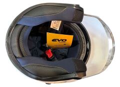 YARIM ÇENESİZ KASK EVO JK-528 KIRMIZI SİYAH L BEDEN