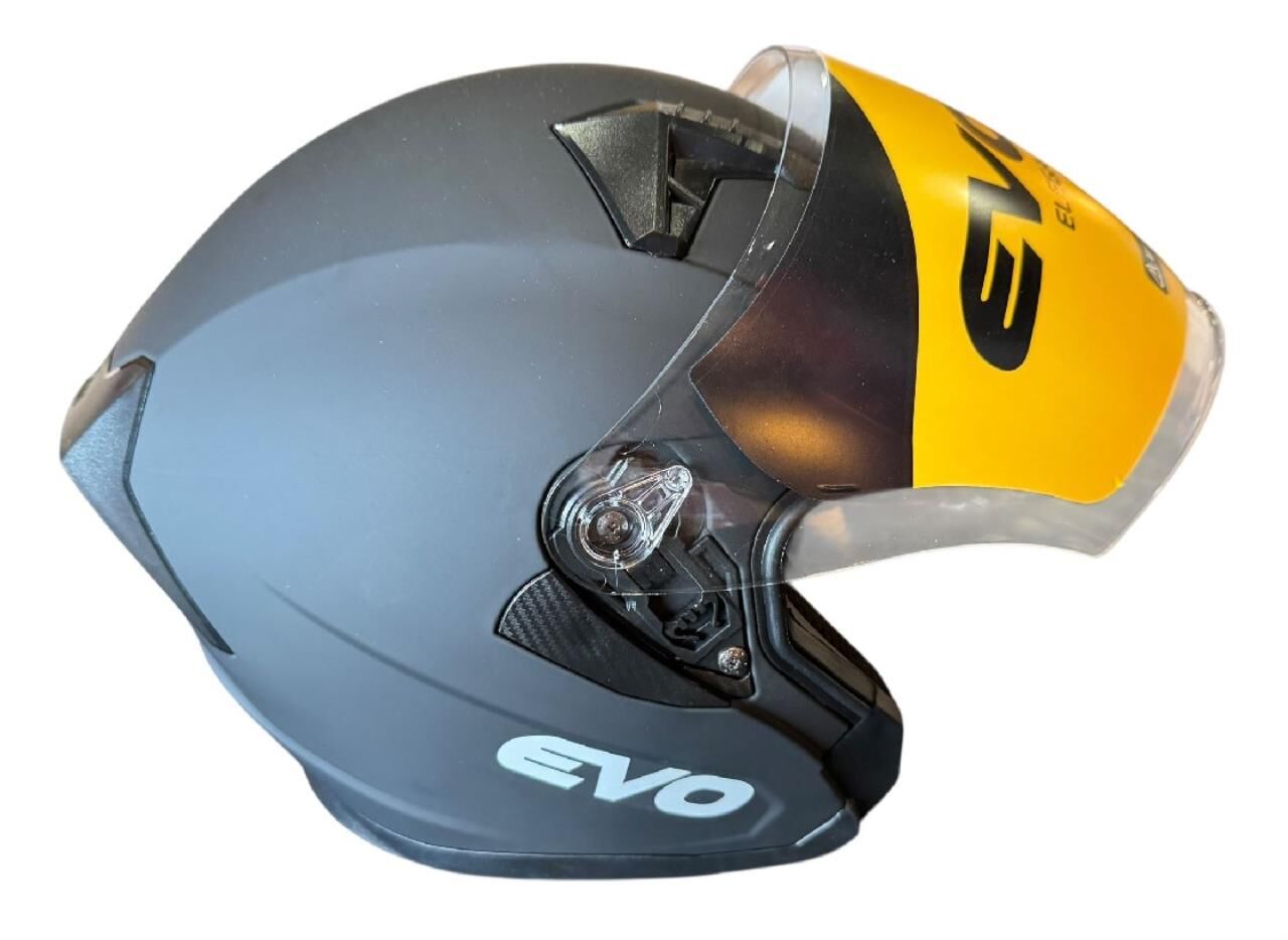 YARIM ÇENESİZ KASK EVO JK-528 MAT SİYAH M