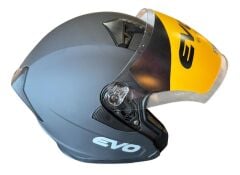 YARIM ÇENESİZ KASK EVO JK-528 MAT SİYAH M