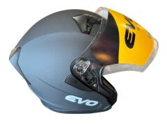YARIM ÇENESİZ KASK EVO JK-528 MAT SİYAH L BEDEN