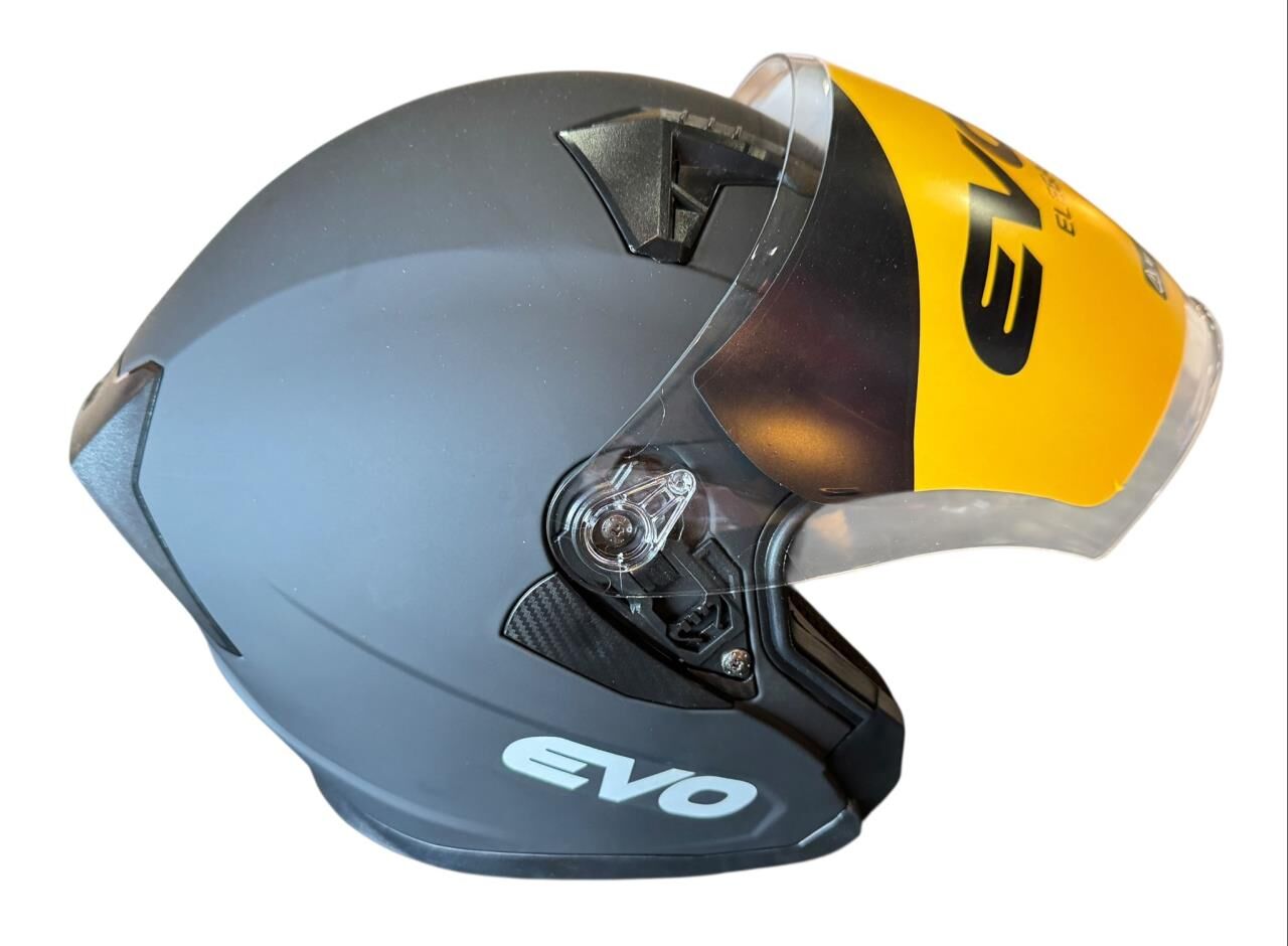 YARIM ÇENESİZ KASK EVO JK-528 MAT SİYAH XL BEDEN