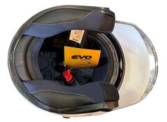 YARIM ÇENESİZ KASK EVO JK-528 MAVİ SİYAH L