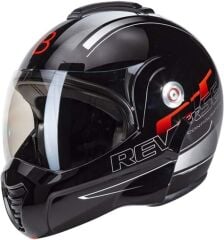 BEON B 702 RESERVE TAM AÇILIR KASK SİYAH BEYAZ KIRMIZI XL