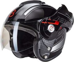 BEON B 702 RESERVE TAM AÇILIR KASK SİYAH BEYAZ KIRMIZI XL