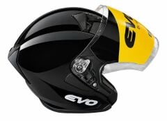 YARIM ÇENESİZ KASK EVO JK-528 PARLAK SİYAH S BEDEN