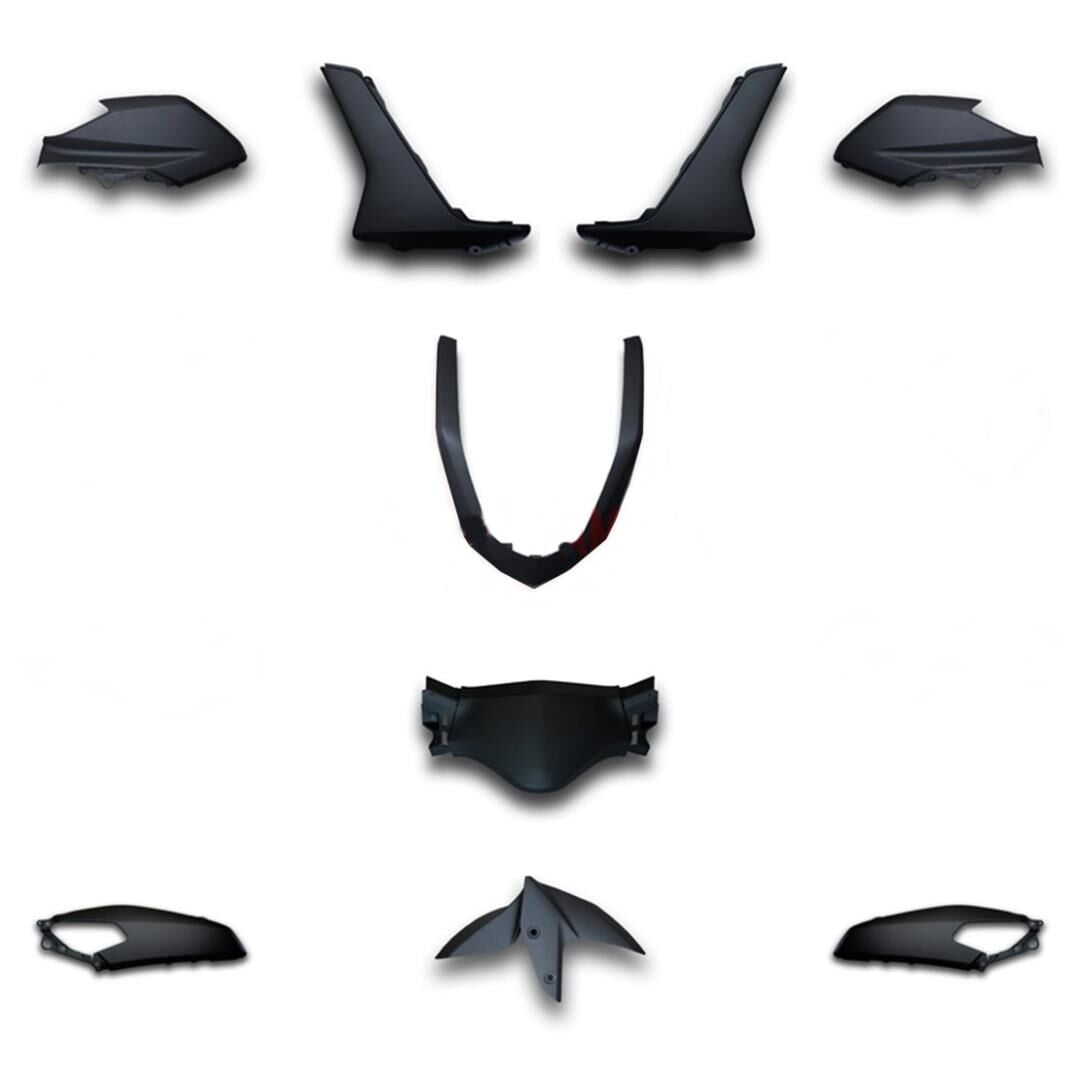 YAMAHA NMAX 125-155 GRENAJ SETİ  MAT SİYAH ORJİNAL 9 PARÇA 2015-2020