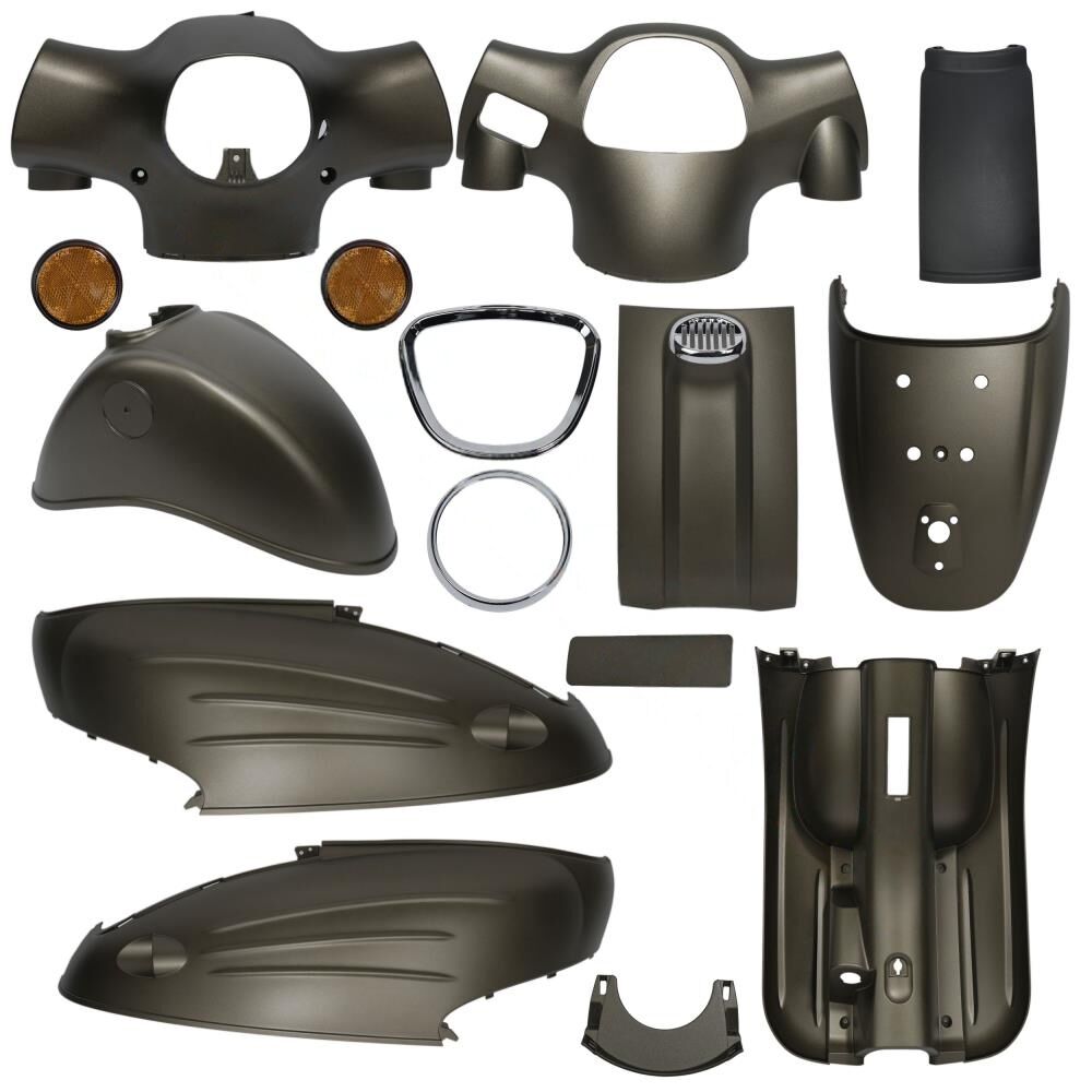 50-80cc SCOOTER MONDİAL TURİSMO 50 KAPORTA SETİ KAHVERENGİ PLASTİK PARÇALAR HARİÇ