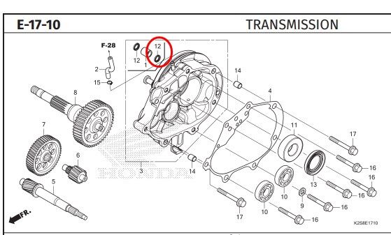 HONDA DİO 110 ŞANZUMAN KEÇESİ ORJİNAL 14X20X3.2
