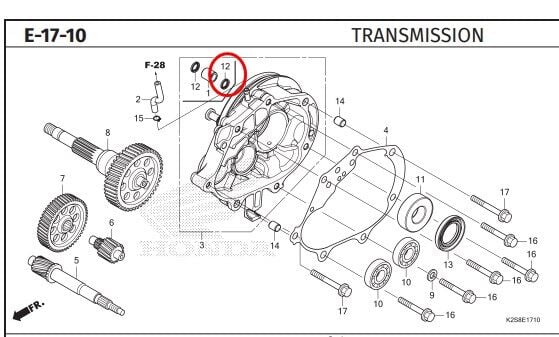 HONDA DİO 110 ŞANZUMAN KEÇESİ ORJİNAL 14X20X3.2