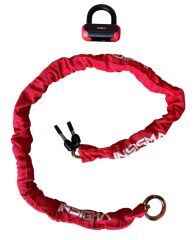 MOTOSİKLET ZİNCİR KİLİT U BAR 1,5 METRE 10mm KIRMIZI