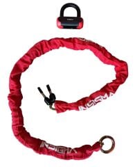 MOTOSİKLET ZİNCİR KİLİT U BAR 1,5 METRE 10mm KIRMIZI