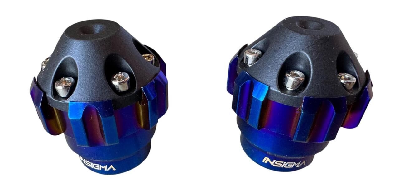 MOTOSİKLET AKS KORUMA DEKOR KAPAK ALEVLİ MAVİ İNSİGMA
