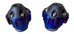 MOTOSİKLET AKS KORUMA DEKOR KAPAK ALEVLİ MAVİ İNSİGMA