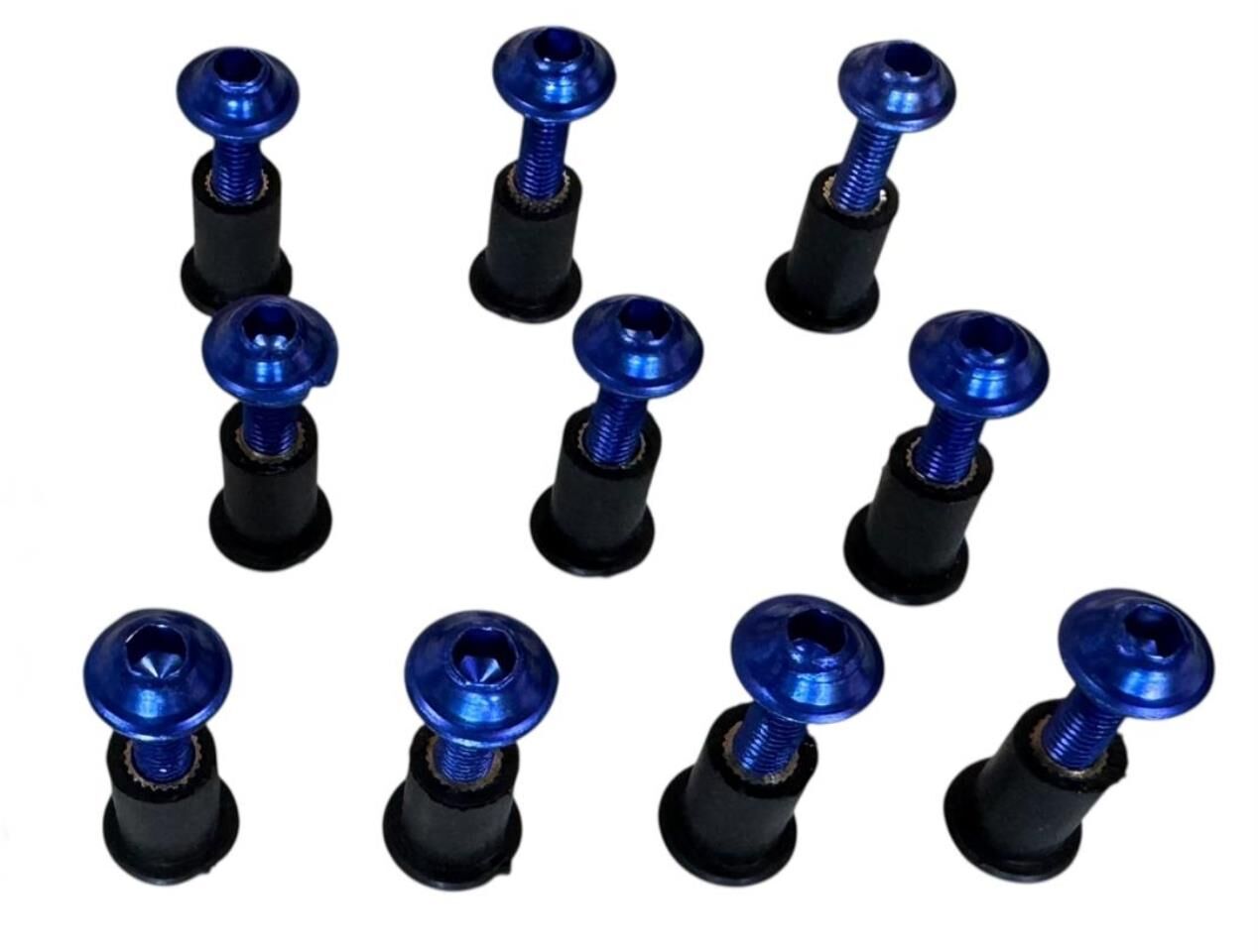 SİPERLİK-GRENAJ CAM VİDA METRİK 5 MAVİ 10 LU