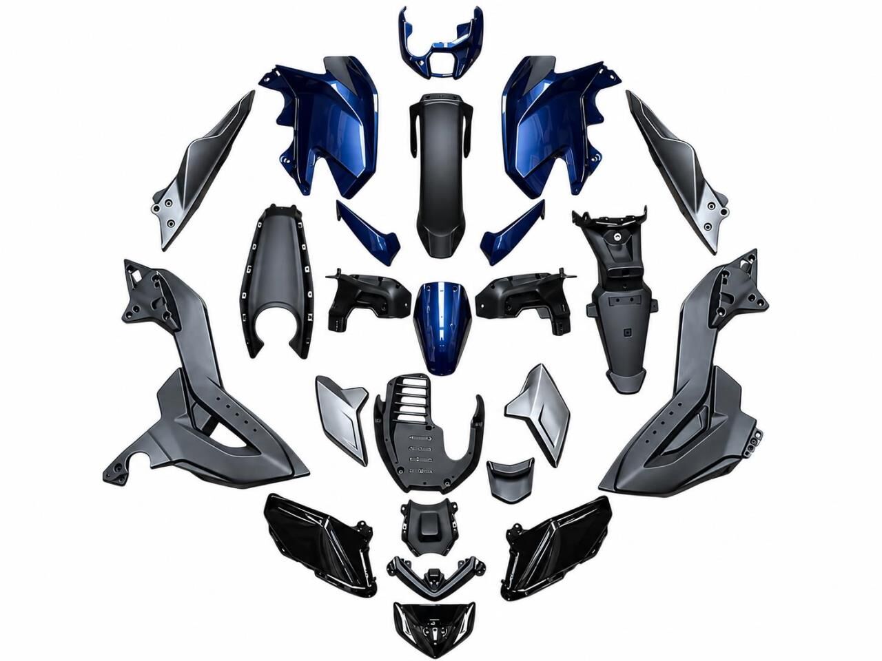 TVS RAİDER 125 KAPORTA SET PARLAK MAVİ İTHAL