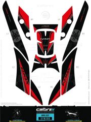 HONDA NMAX 125-155 TANK PAD FULL SET 11 PARÇA SİYAH KIRMIZI 2021-2024