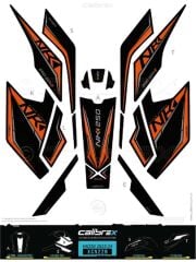 CF MOTO NK 250 TANK PAD FULL SET 12 PARÇA SİYAH-TURUNCU 2023-2024