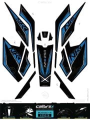 CF MOTO NK 250 TANK PAD FULL SET 10 PARÇA SİYAH-MAVİ 2023-2024