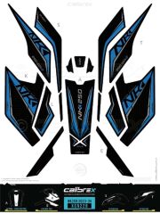 CF MOTO NK 250 TANK PAD FULL SET 10 PARÇA SİYAH-MAVİ 2023-2024