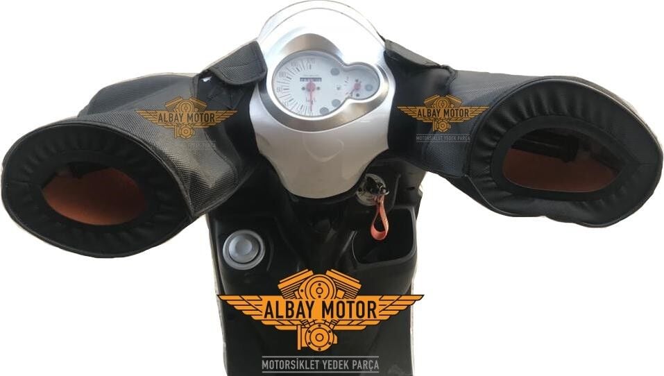 MOTORSİKLET REFLEKTÖRLÜ DERİ EL KORUMA RÜZGARLIK-CUP-SCOOTER UYUMLU