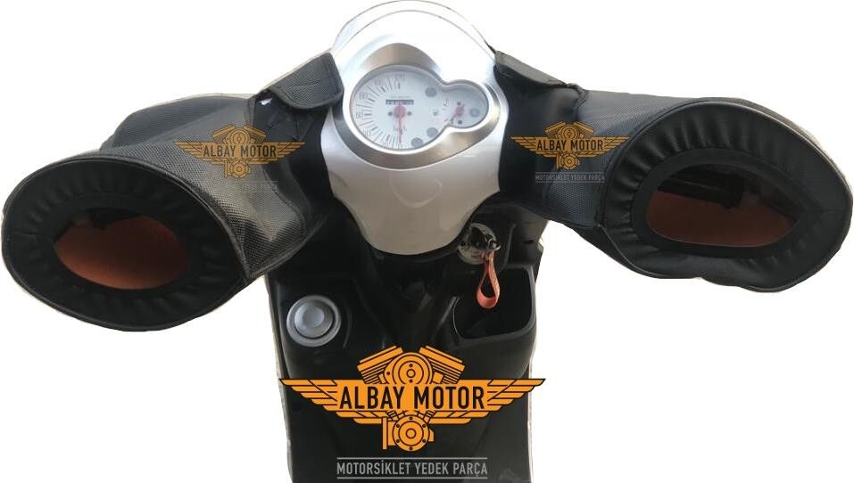 MOTORSİKLET REFLEKTÖRLÜ DERİ EL KORUMA RÜZGARLIK-CUP-SCOOTER UYUMLU