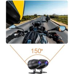 KNMASTER MOTOCAM 1000 Çift Kameralı Motosiklet DVR Sistemi