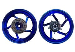 YAMAHA XMAX 250-300 CNC MODİFİYE JANT MAVİ SET MODEL 2 2018-2022