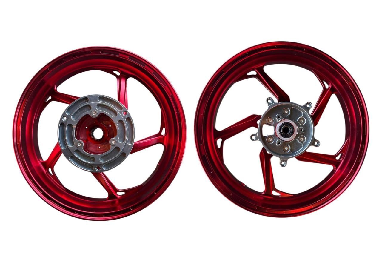 YAMAHA XMAX 250-300 CNC MODİFİYE JANT KIRMIZI SET MODEL 2 2018-2022