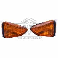 YAMAHA YBR 125 ÖN SİNYAL KARE FAR İÇİN TAKIM 2004 VE 2009