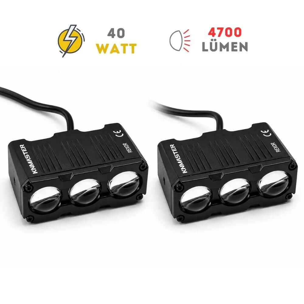 KNMASTER REXOR 40W 3 Renkli Motosiklet LED Sis Farı
