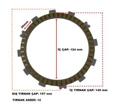 CF MOTO NK 400/650 DEBRİYAJ BALATA TAKIM ORJİNAL 7 ADET