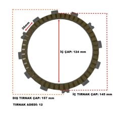 CF MOTO NK 400/650 DEBRİYAJ BALATA TAKIM ORJİNAL 7 ADET