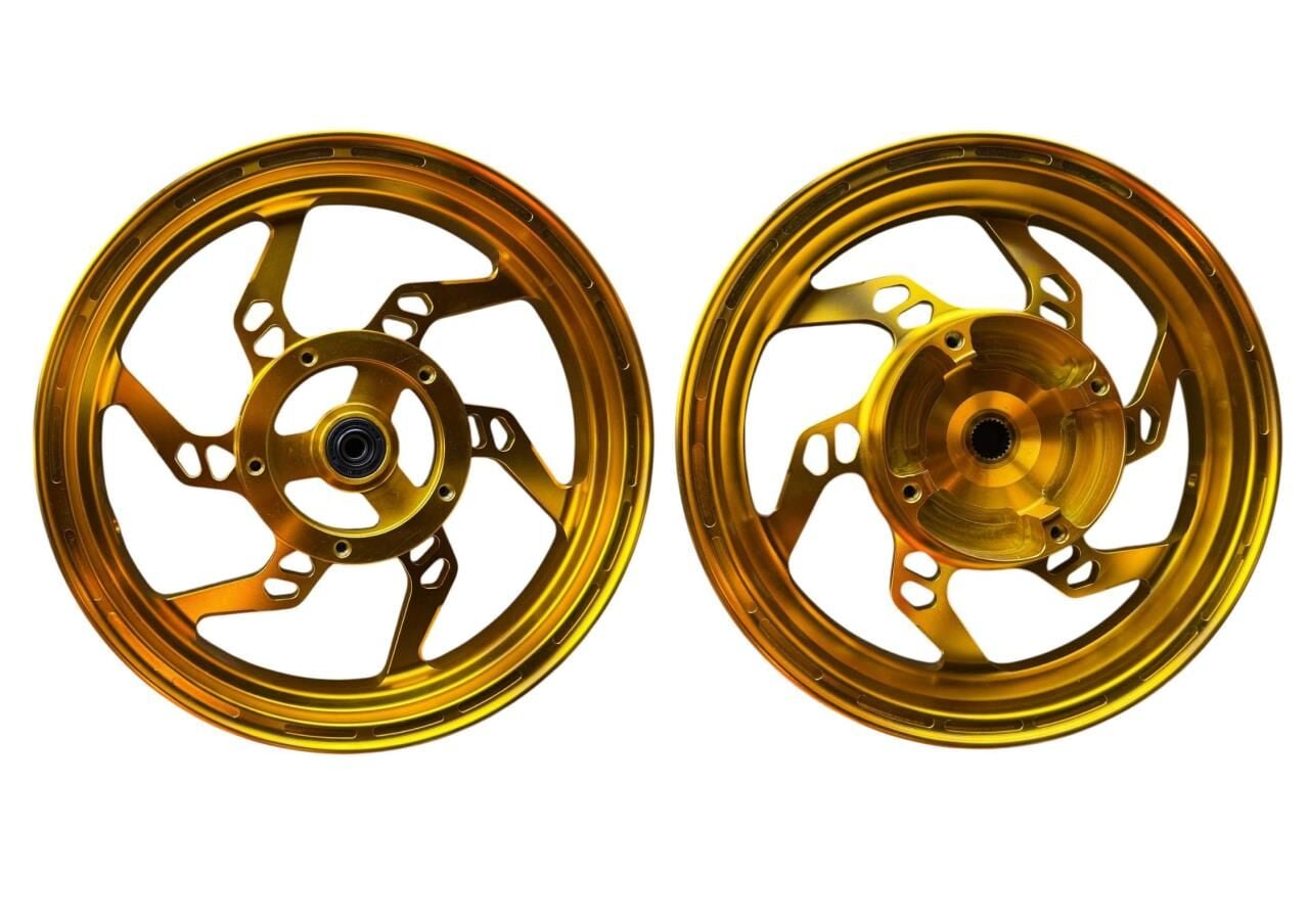 HONDA PCX 125 CNC MODİFİYE ARKA DİSK JANT GOLD TAKIM MODEL 1  2025-2026