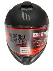 MT TARGO PRO SOLİD A1 MAT BLACK SİYAH KASK L