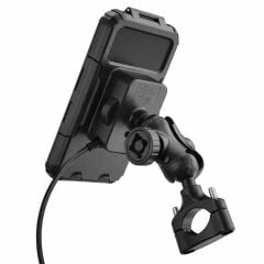 KNMASTER TT-950WUC Kablosuz Şarjlı Tüm Motosikletlere Uyumlu Kapalı Telefon Tutucu