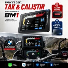 KNMASTER MOTOPLAY BM1 – 7¨ BMW Uyumlu Motosiklet CarPlay & Android Auto Multimedya Ekranı