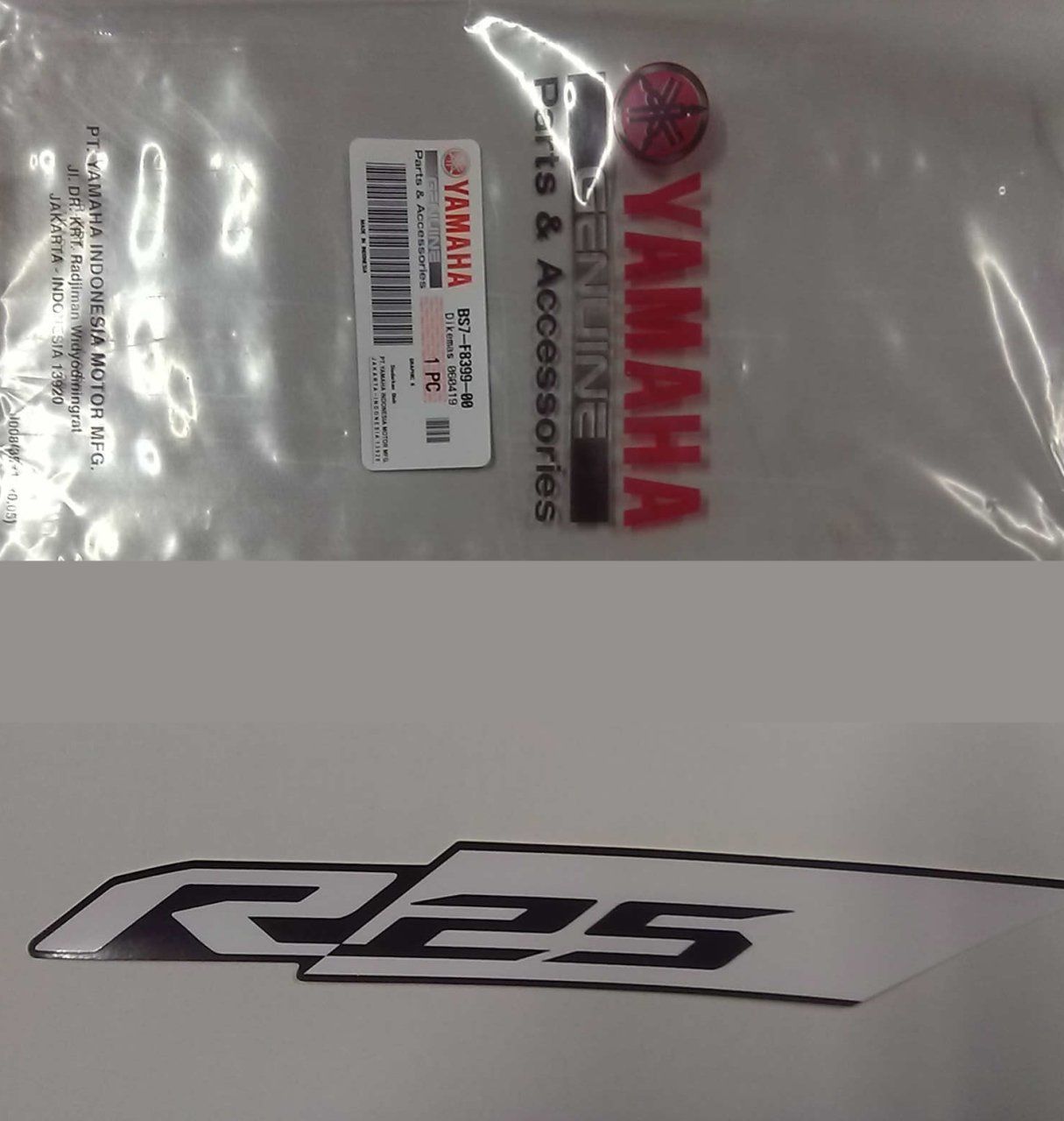 YAMAHA YZF R25 2019 PANEL 1 ETİKET SOL MAT SİYAH ORJİNAL