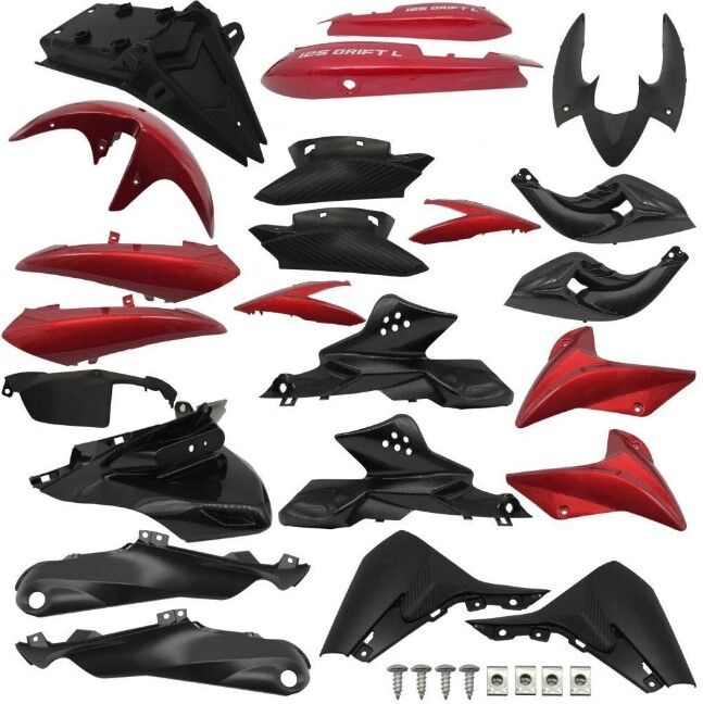 MONDİAL DRİFT 125 L KOMPLE FULL  KAPORTA SETİ KIRMIZI İTHAL