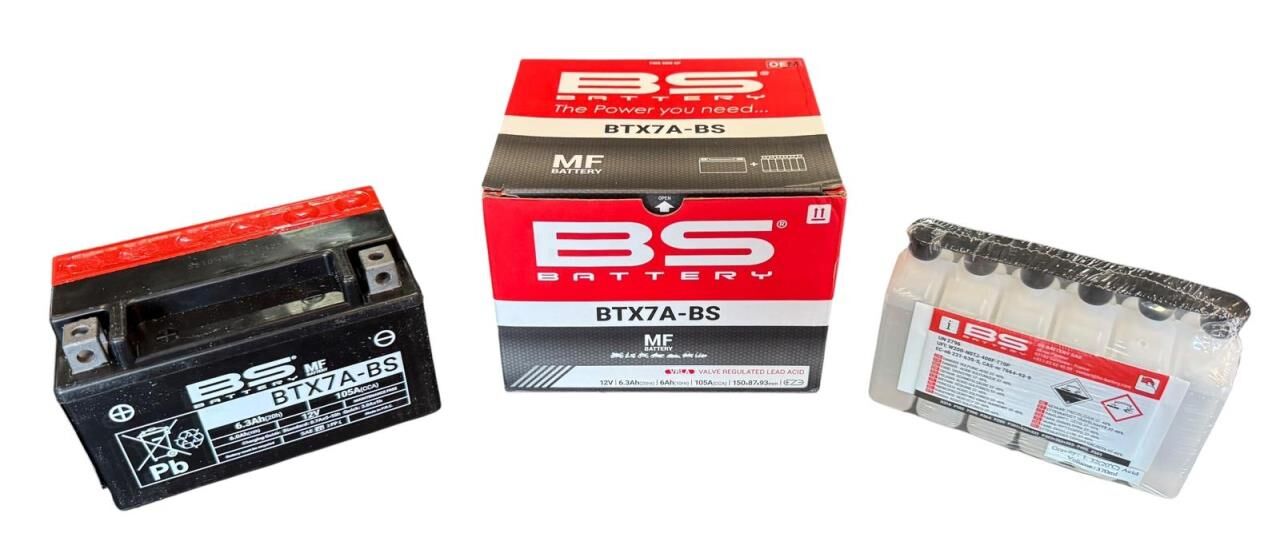 BTX7A-BS MOTOSİKLET AKÜ BS YTX7A-BS