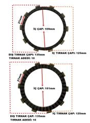 CF MOTO NK 250 DEBRİYAJ BALATA TAKIM HİNDİSTAN 3+3 2023-2024