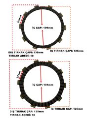 CF MOTO NK 250 DEBRİYAJ BALATA TAKIM HİNDİSTAN 3+3 2023-2024