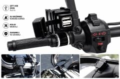 KNMASTER CS-100 Su Geçirmez Çift Usbli Şarj Soketi
