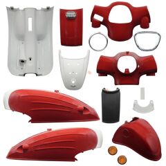 50-80cc SCOOTER MONDİAL TURİSMO 50  KAPORTA SETİ KIRMIZI PLASTİK PARÇALAR HARİÇ